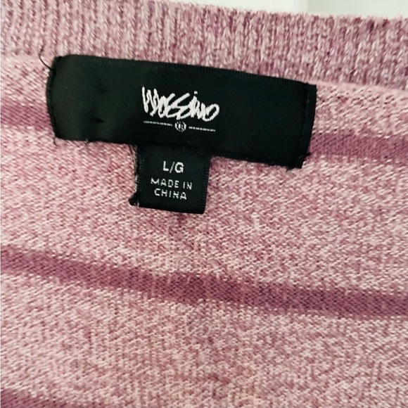 Mossimo V-Neck Striped Sweater Purple Size L - Picture 6 of 10
